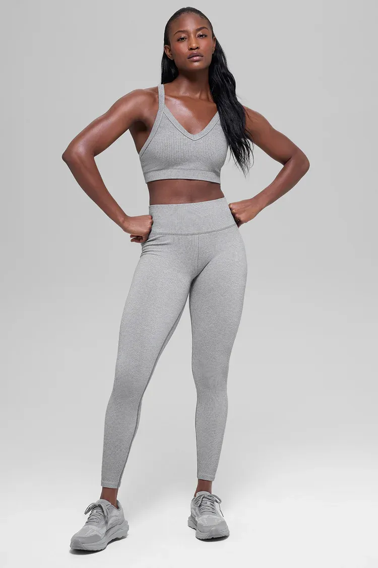 Legging High-waist Seamless Two Tone Rib