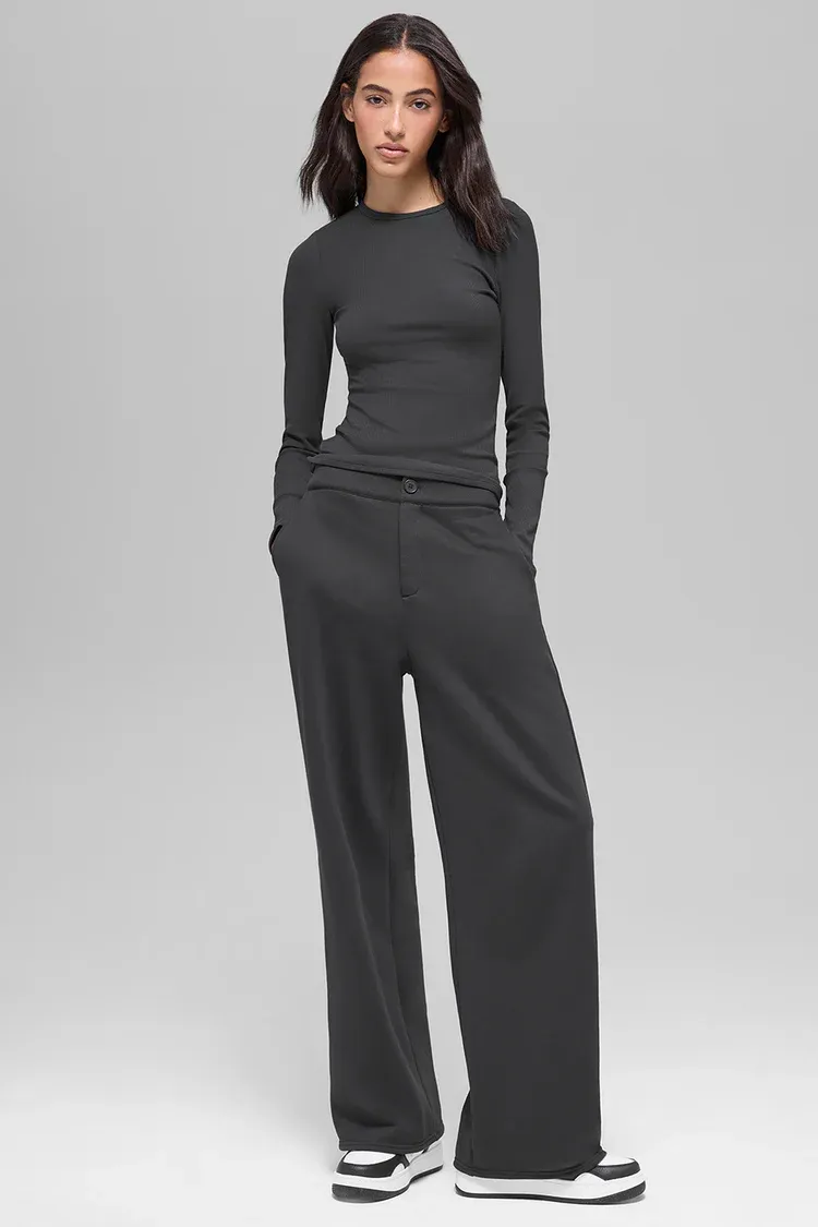 Calça De Moletom High-waist