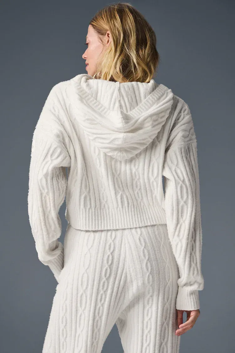 Casaco Cable Knit Winter Bliss Hoodie