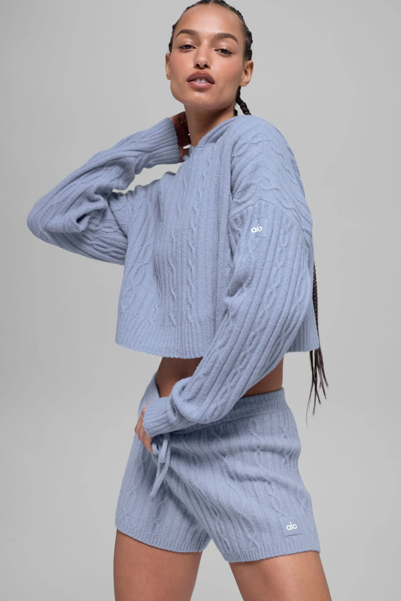 Casaco Cable Knit Winter Bliss Hoodie